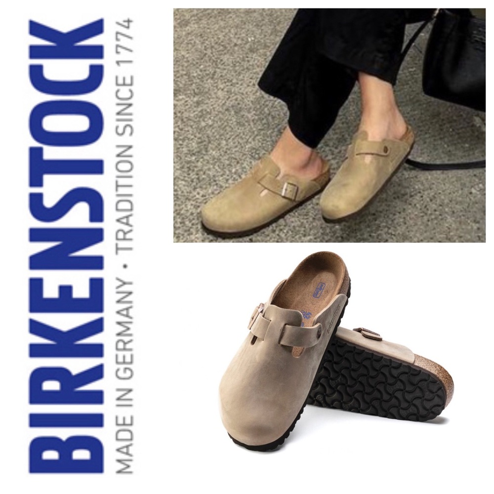 NWT Authentic Birkenstock Boston Soft Bed Oiled Leather in Tobacco Brown